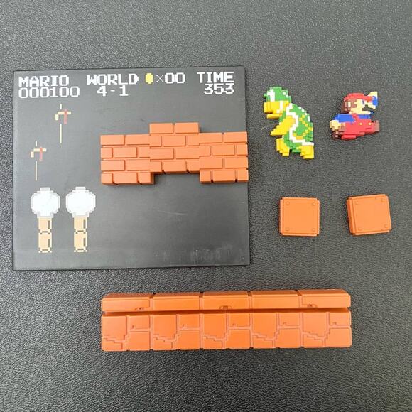 Nintendo Japan Super Mario Bros. DotGraphics Stage / Level Figure World 4-1 - Picture 3 of 4